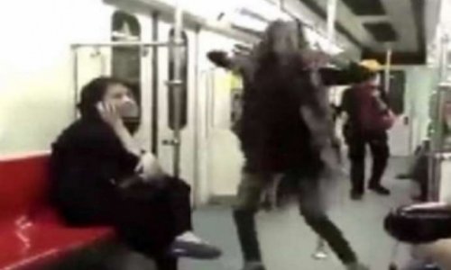 Iranian Girl Dancing on Tehran's Subway - VIDEO