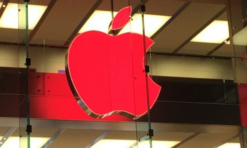 Apple store lights up its iconic logo red in support of World Aids Day