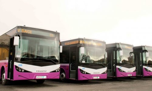 Paytaxta gətirilən yeni avtobuslar - FOTOLAR