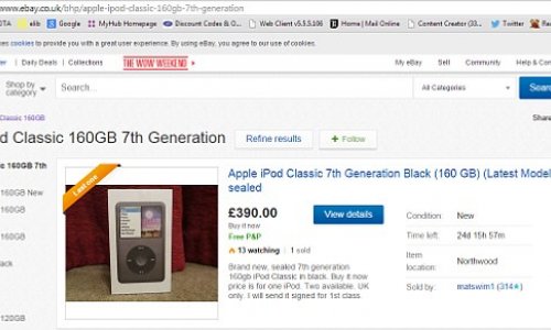 Music fans pay up to four times original price for discontinued iPod Classic
