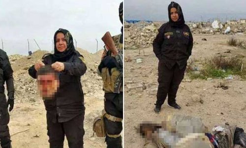 İŞİD-i qorxuda saxlayan qadınlar - Fotolar