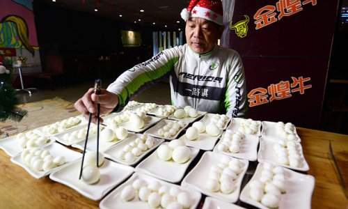 Chinese man eats 160 eggs to mark Christmas