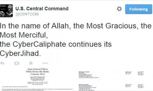 US Centcom Twitter account hacked by pro-IS group