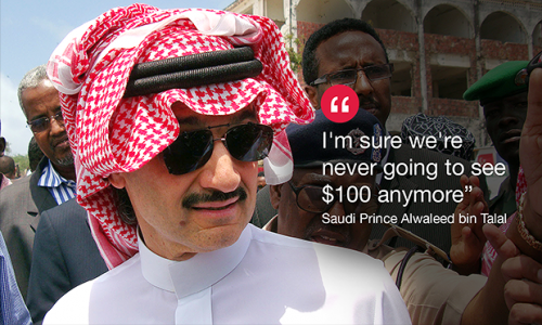 Saudi Prince: Oil will never return to $100