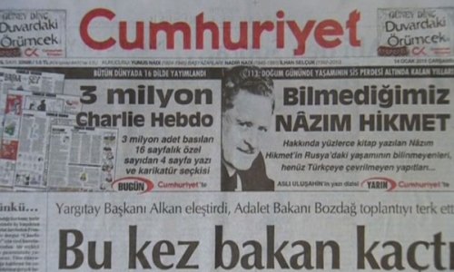 Turkey bans Charlie Hebdo cover, newspaper gets death threats