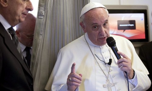 Pope says he would PUNCH someone who insulted his mother