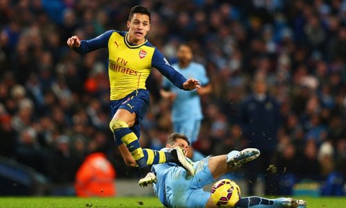 Alexis Sanchez certainly got the better of Sergio Aguero