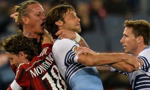 Philippe Mexes: Milan defender sent off amid Serie A brawl
