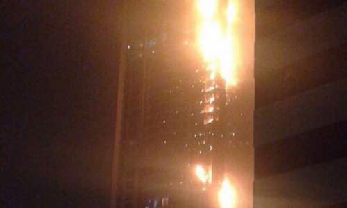 Пожар в высочайшем небоскребе
