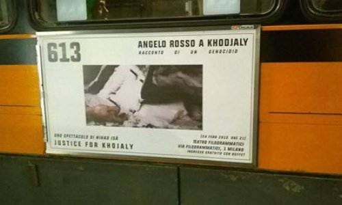 Milan avtobuslarında Xocalı kampaniyası - FOTOLAR