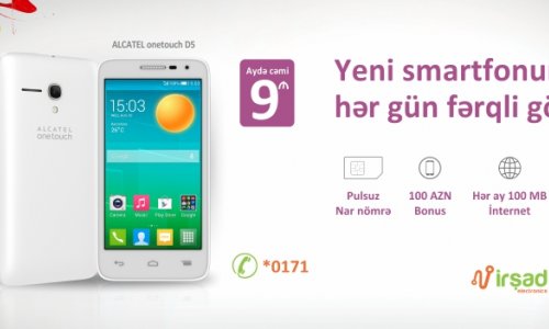 “Alcatel D5” smartfonu al, “Nar Mobile”-dan bonus qazan!