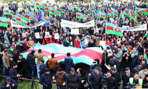 Rally of opposition in Baku