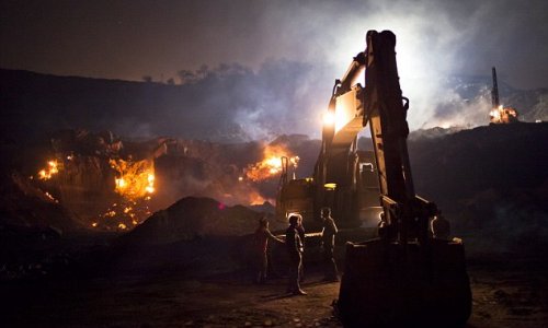 The village which has burned for 99 years