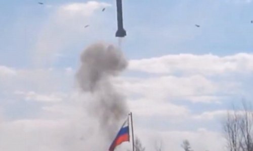 Russian army’s rocket launch test goes terribly wrong