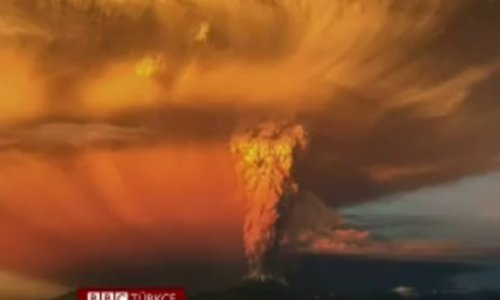 43 il yatan vulkan partladı - VİDEO
