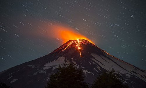 Извержение вулкана в Чили