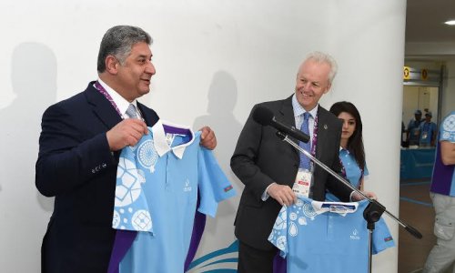 Azerbaijan's sports minister collects Baku Games uniforms