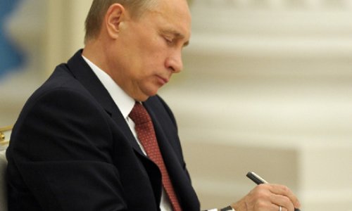 Vladimir Putin Azərbaycan prezidentinə təbrik məktubu göndərdi