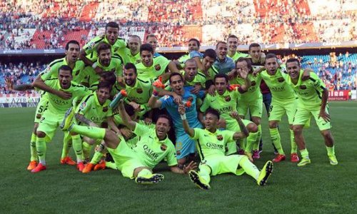 Как футболисты «Барселоны» праздновали чемпионство