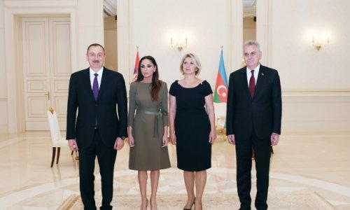 Mehriban Əliyevaya Serbiyanın yüksək dövlət mükafatı təqdim edildi - Fotolar