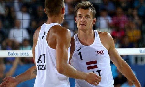 Plavins and Regza win Beach Volleyball gold at Baku 2015