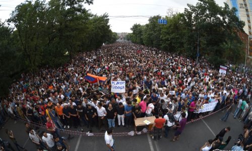 Armenian protests peaceful in third day but demands unresolved