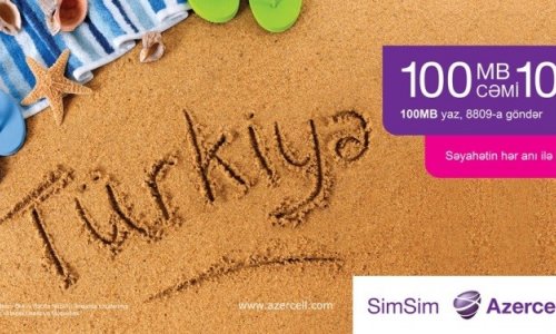 Ad: Azercell offers favorable mobile internet for SimSim subscribers in roaming