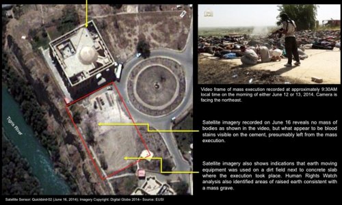 The ISIS massacre of 770 in Iraq that was so bloody it could be seen from space