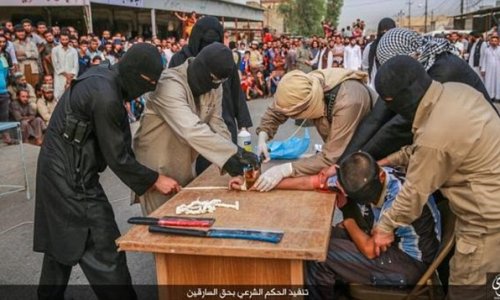 ISIS thugs chop off suspected robber's hand