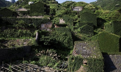 Man's head Only a handful of people still live on the tiny island of Shengshan, but tourists still