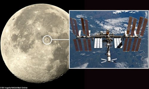 ISS captured in stunning images as it makes rare pass in front of the moon