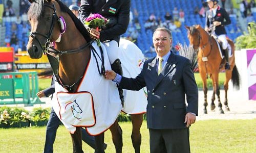 Azerbaijan’s sole showjumper wins in Aachen