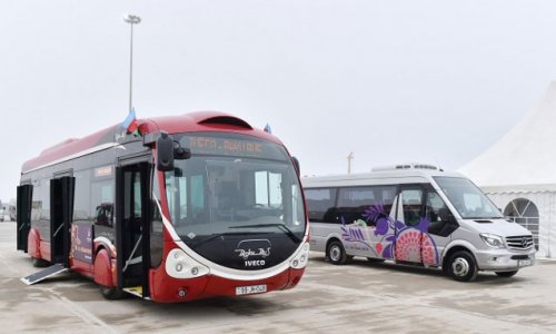 Bakıda yeni avtobuslar istifadəyə verildi