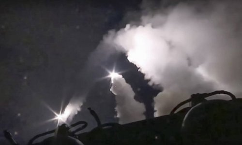 Russian bombardment of ISIS continues with HUGE missile attack from sea