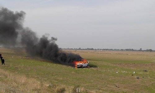 Azərbaycanda iki nəfər maşında diri-diri yandı  - FOTO