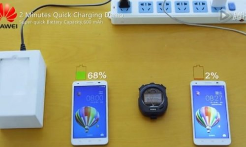 Huawei reveals quick-charge battery