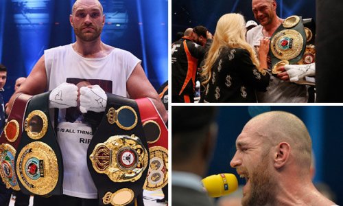 Tyson Fury celebrates win over Wladimir Klitschko by belting out Aerosmith to wife