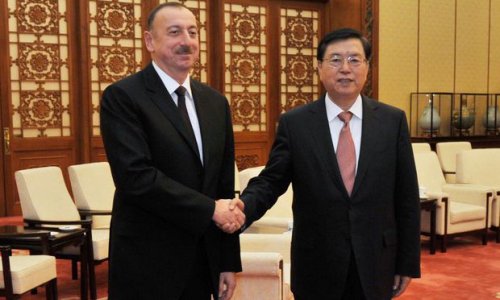 Ильхам Алиев встретился с Чжаном Дэцзянем