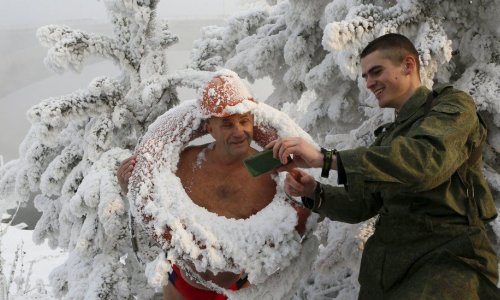 In pictures: Taking the plunge at -30C