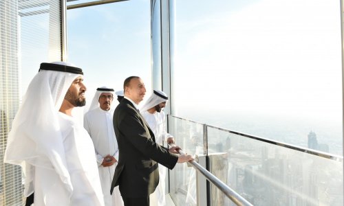 President Aliyev visits Burj Khalifa in Dubai