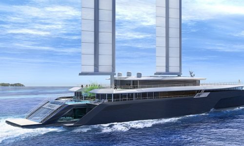 Gone with the wind: Hybrid superyacht