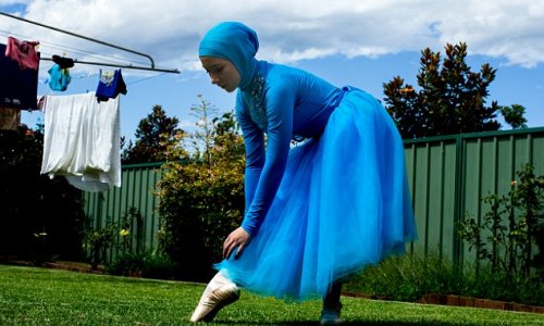 The schoolgirl dreams of becoming the world's first professional Muslim ballerina in a hijab