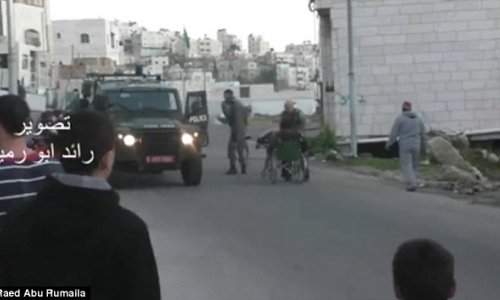 Disabled Palestinian man was knocked out of his wheelchair by Israeli police