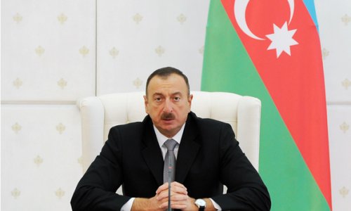 Ильхам Алиев в Гяндже