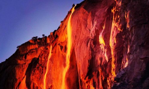 Spectacular photos capture rare 'firefall' phenomenon
