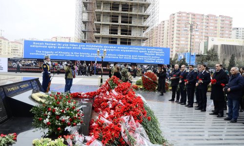 «Bakı Metropoliteni» QSC-də Xocalı soyqırımı qurbanları yad edildi - FOTOLAR