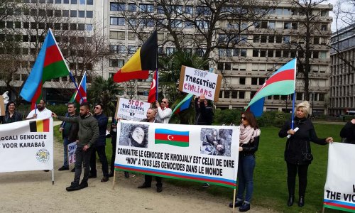 Перед посольством Армении в Брюсселе была проведена акция протеста