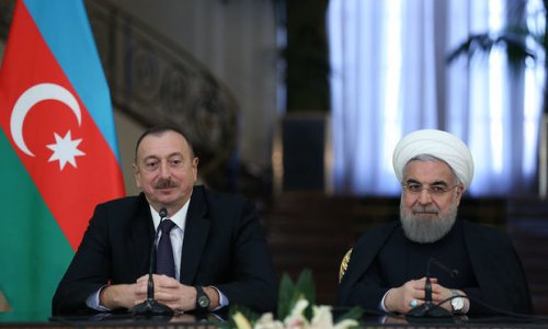 Ильхам Алиев на переговорах с президентом Ирана