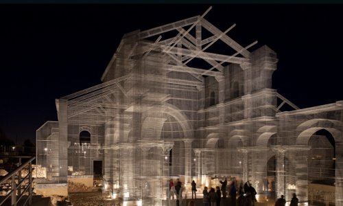 Artist Edoardo Tresoldi creates a phantom church in Italy's Puglia