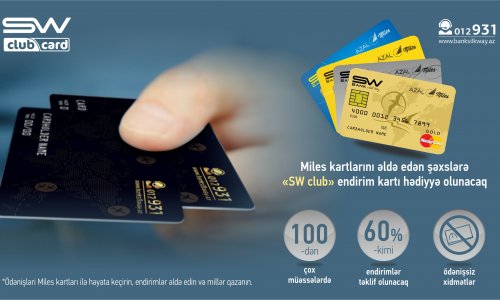 Bank Silk Way plastik kartların sahiblərinə xüsusi 
